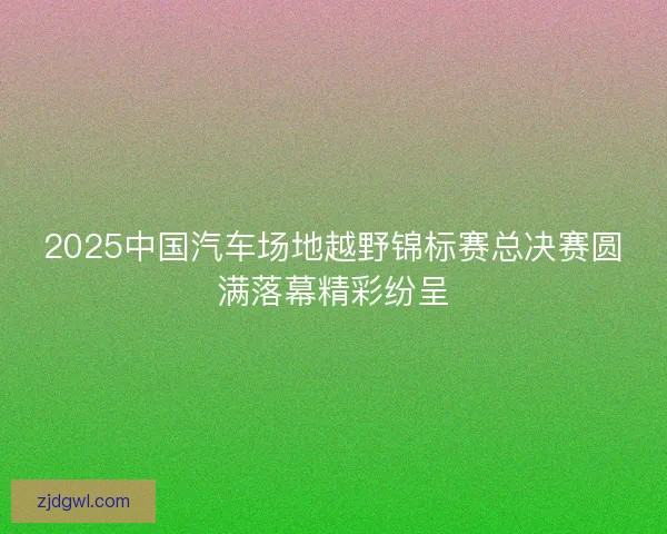2025中国汽车场地越野锦标赛总决赛圆满落幕精彩纷呈
