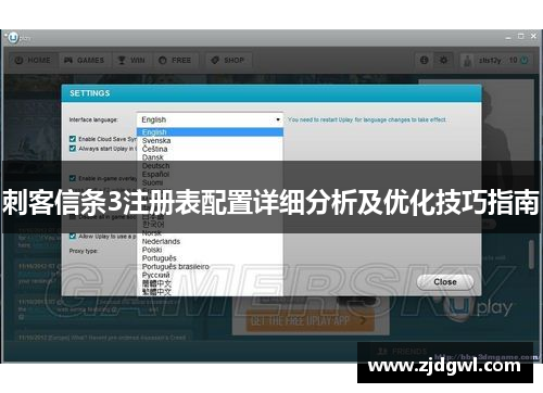 刺客信条3注册表配置详细分析及优化技巧指南